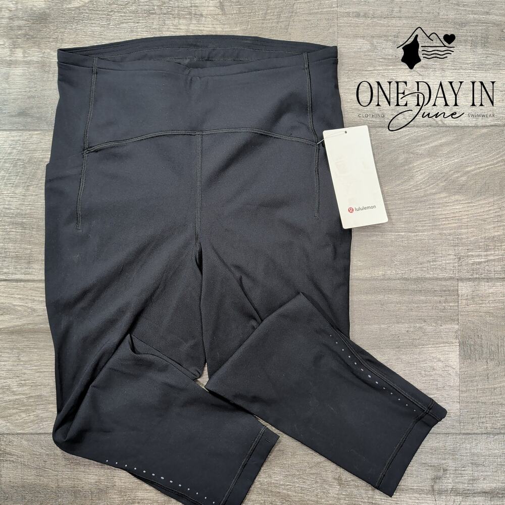 Lululemon Swift Speed High Rise Crop 21" Leggings Black NWT Size 10